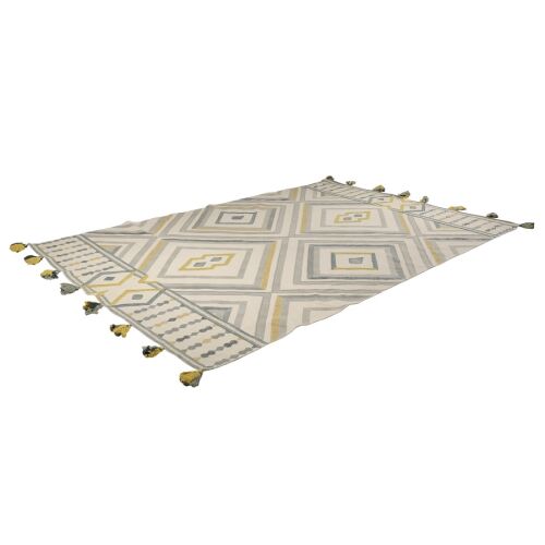 Ковер из хлопка с контрастным узором и кисточками из коллекции e 2