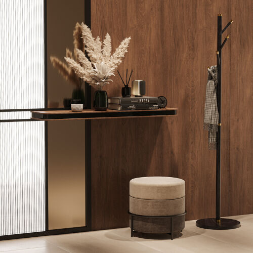 Вешалка напольная bakken, 180 см, золотистый хром/черная 2