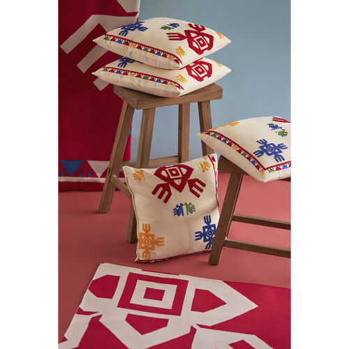 Плед из хлопка по мотивам чувашских орнаментов из коллекции cult 1