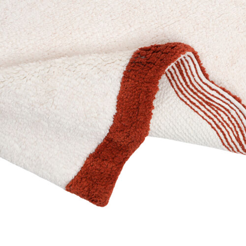 Коврик для ванной с кантом терракотового цвета из коллекции tren 6