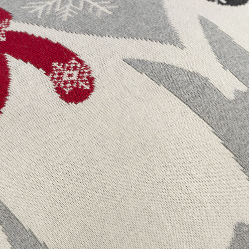 Подушка вязаная с новогодним рисунком festive penguins из коллек 6 Подушка вязаная с новогодним рисунком festive penguins из коллек 6