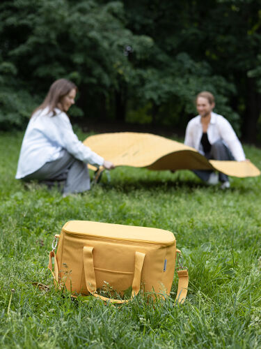 Плед для пикника и отдыха на пляже smart picnic, горчичный 2 Плед для пикника и отдыха на пляже smart picnic, горчичный 2