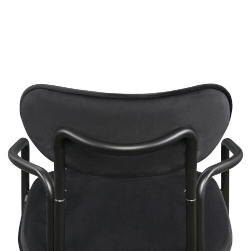 Стул ror, round, велюр, черный/черный 5