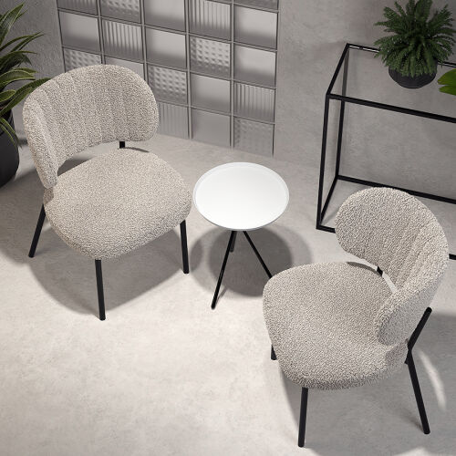 Стул robbi, букле, серо-бежевый 3