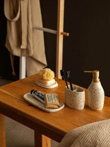 Стакан для зубных щеток mosaic, светло-бежевый 5