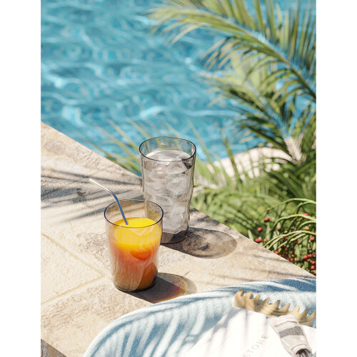 Набор стаканов из акрила hollow, 450 мл, серо-коричневый, 4 шт. 5