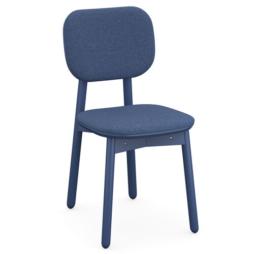 Стул с обивкой saga, рогожка, синий 1