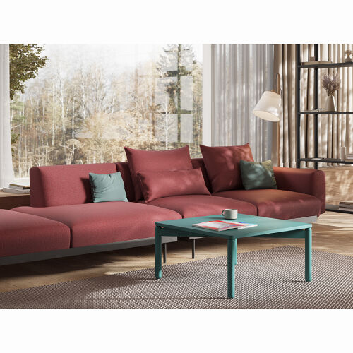 Столик кофейный saga, 75х75 см, сине-зеленый 2