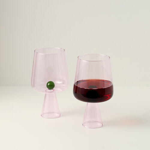 Набор бокалов для вина orb, 400 мл, розовый/зеленый, 2 шт. 3