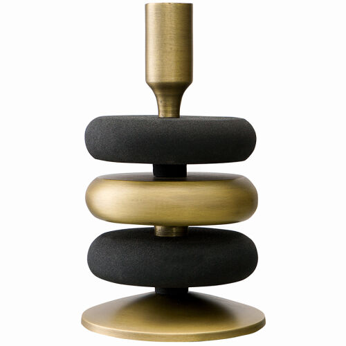 Подсвечник stone, 20 см, черный/античная латунь 1 Подсвечник stone, 20 см, черный/античная латунь 1