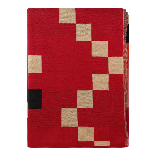 Плед из хлопка по мотивам башкирских орнаментов из коллекции cultural heritage, 130х180 см