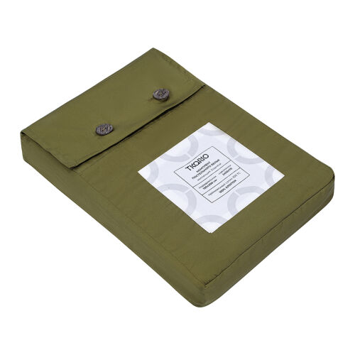 Комплект постельного белья из премиального сатина оливкового цве 7