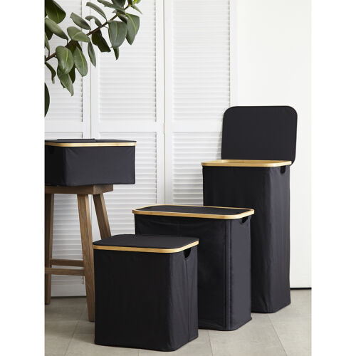 Корзина для белья neat mid, 40x33x43 см, черная 2 Корзина для белья neat mid, 40x33x43 см, черная 2