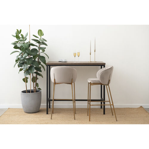 Стул барный coral, велюр, серо-бежевый 7