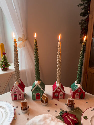 Набор декоративных свечей gingerbread houses из коллекции new ye 4