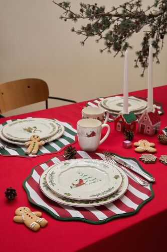 Салфетка под приборы trendy christmas зеленого цвета из коллекци 3