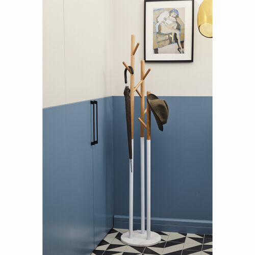 Вешалка напольная solheim, 171 см, белый мрамор/натуральное дере 3