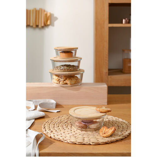 Контейнер для запекания и хранения eco store с крышкой из бамбук 2