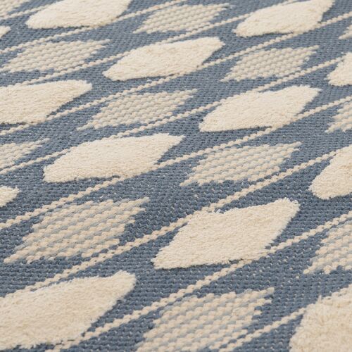 Ковер из хлопка синего цвета argyle из коллекции ethnic, 160х230 4 Ковер из хлопка синего цвета argyle из коллекции ethnic, 160х230 4