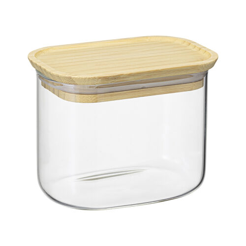 Банка для хранения прямоугольная glass bamboo, 600 мл 1 Банка для хранения прямоугольная glass bamboo, 600 мл 1