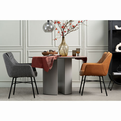 Стул allar, экокожа, рогожка, серый 1