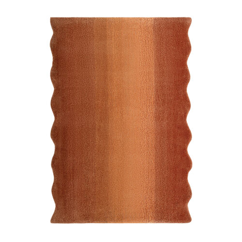 Ковер из шерсти over horizon терракотового цвета из коллекции trendy ruffles