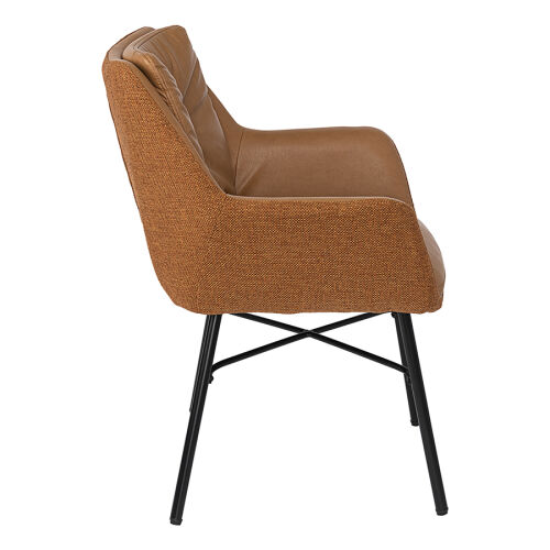 Стул allar, экокожа, рогожка, коричневый 6