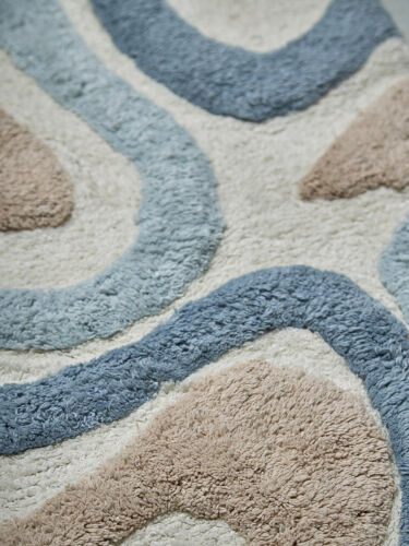 Коврик для ванной flow серо-синего цвета из коллекции ethnic, 50 3