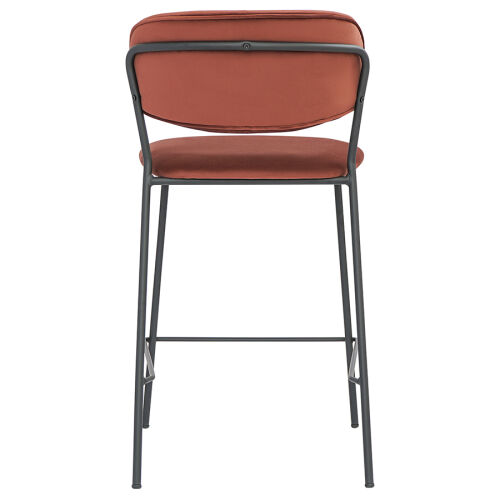 Стул полубарный eirill, велюр, кирпичный 5