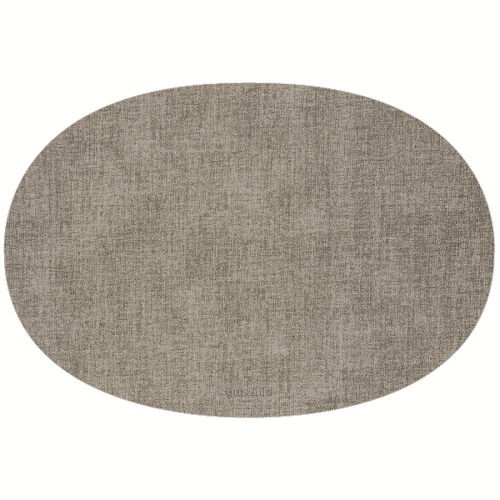 Салфетка подстановочная овальная двухсторонняя fabric, серая