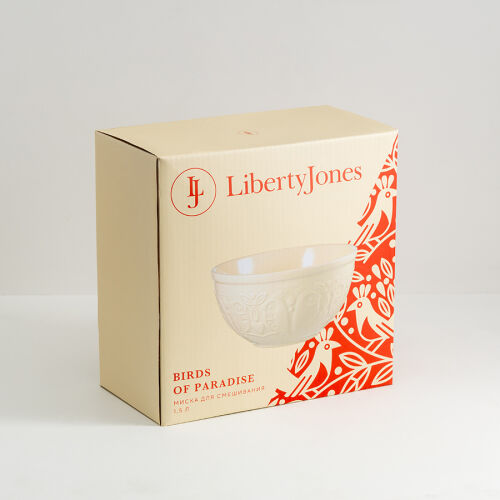 Миска для смешивания birds of paradise, 1,5 л, кремовая 7