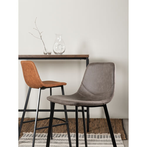 Стул барный hugh, экокожа, серо-коричневый 5