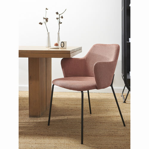 Стул dwight, фактурный шенилл, коралловый 3