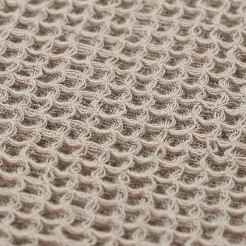 Покрывало вафельное из хлопка серо-бежевого цвета из коллекции e 7