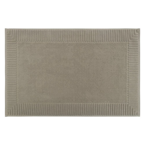 Коврик для ванной с фактурным бортиком бежево-серого цвета из коллекции essential, 50х80 см