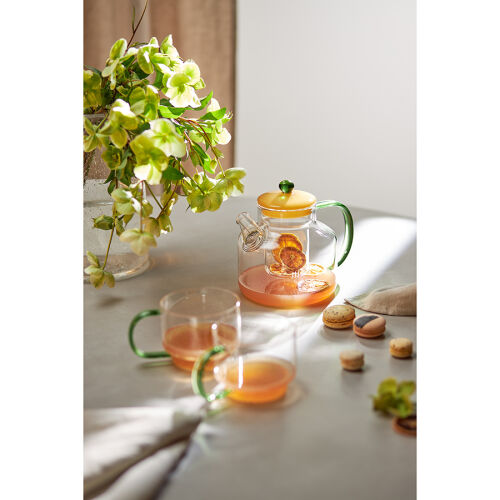 Набор кружек orb, 400 мл, прозрачные/зеленые, 2 шт. 1