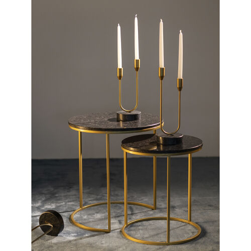 Набор из 2-х кофейных столиков hans, D40 см и D50 см, черный мра 5