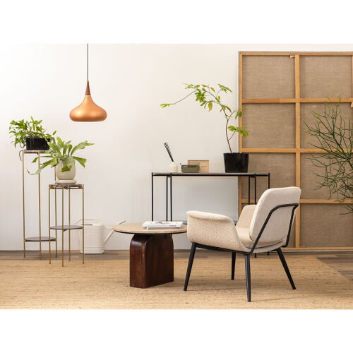 Лаунж-кресло hilde, букле, серо-бежевое 2