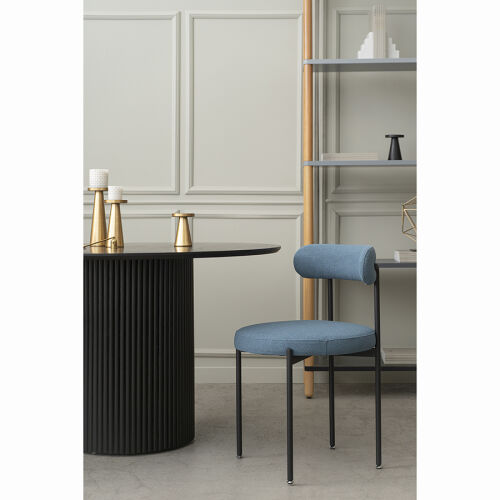 Стул loter, букле, темно-синий 2