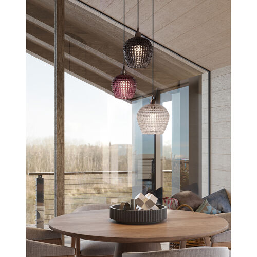 Светильник подвесной каскадный aurora, D50 см, сливовый/серый/пр 6