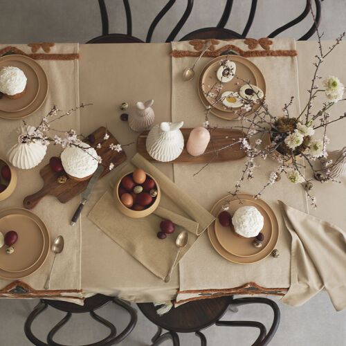 Скатерть из хлопка бежевого цвета из коллекции essential, 170х25 2