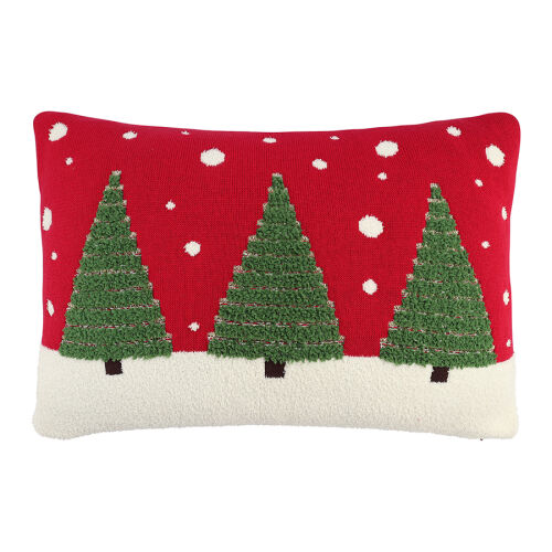 Подушка вязаная с новогодним рисунком festive wood из коллекции  1