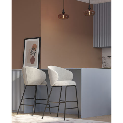 Стул полубарный comfy, рогожка, топленое молоко 4