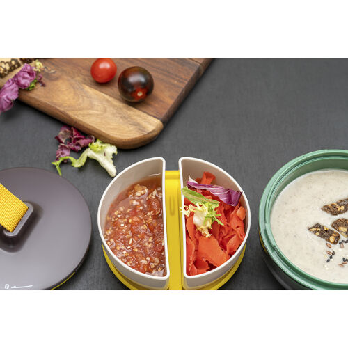 Ланч-бокс meals, 800 мл, светло-серый/зеленый 4 Ланч-бокс meals, 800 мл, светло-серый/зеленый 4