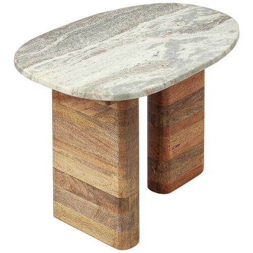 Столик приставной torhill, 38x35 см, бежевый/мрамор 5