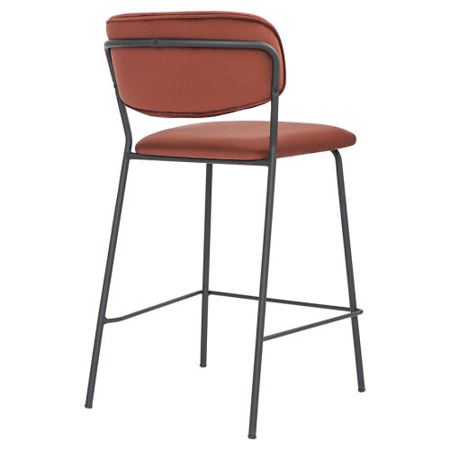 Стул полубарный eirill, велюр, кирпичный 4