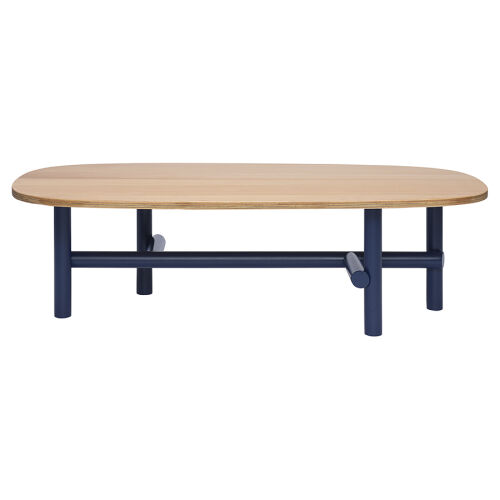 Стол журнальный ottal, 110х59,5х32 см, бук, бежевый/синий