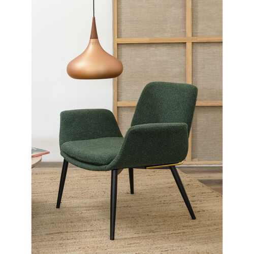 Лаунж-кресло hilde, букле, темно-зеленое 2