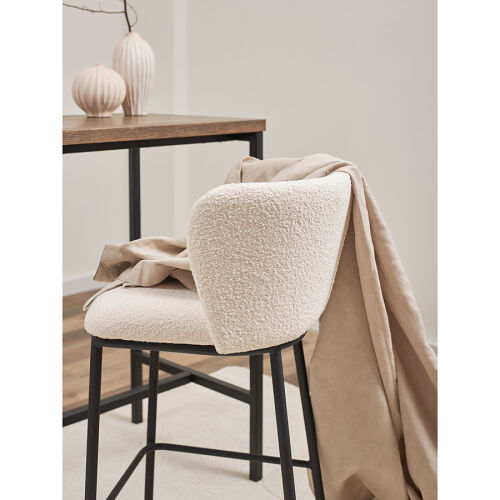 Стул барный foggy, букле, молочный 4