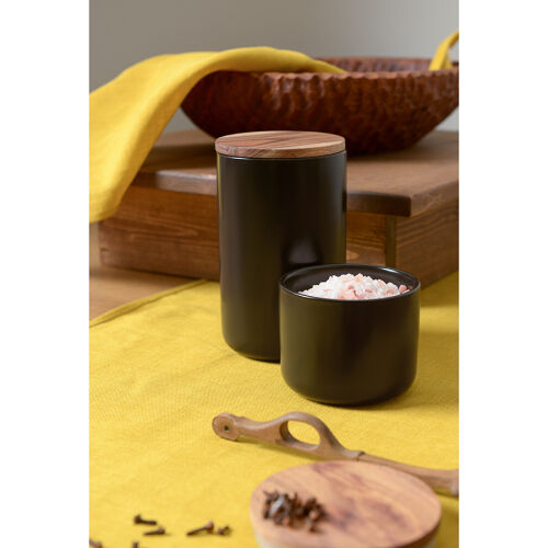 Банка для хранения керамическая, 750 мл, черная 1